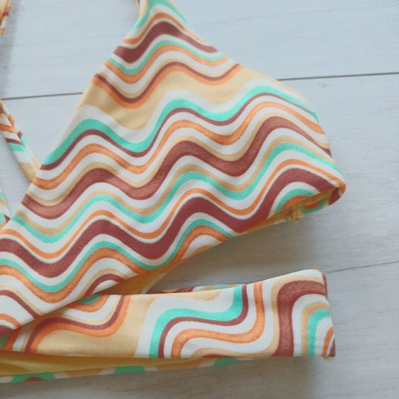 O'Neill NEW Lagoon Stripe Warp Top Bikini Set - Picture 7 of 15